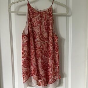 Deep coral Patterned Women's Top